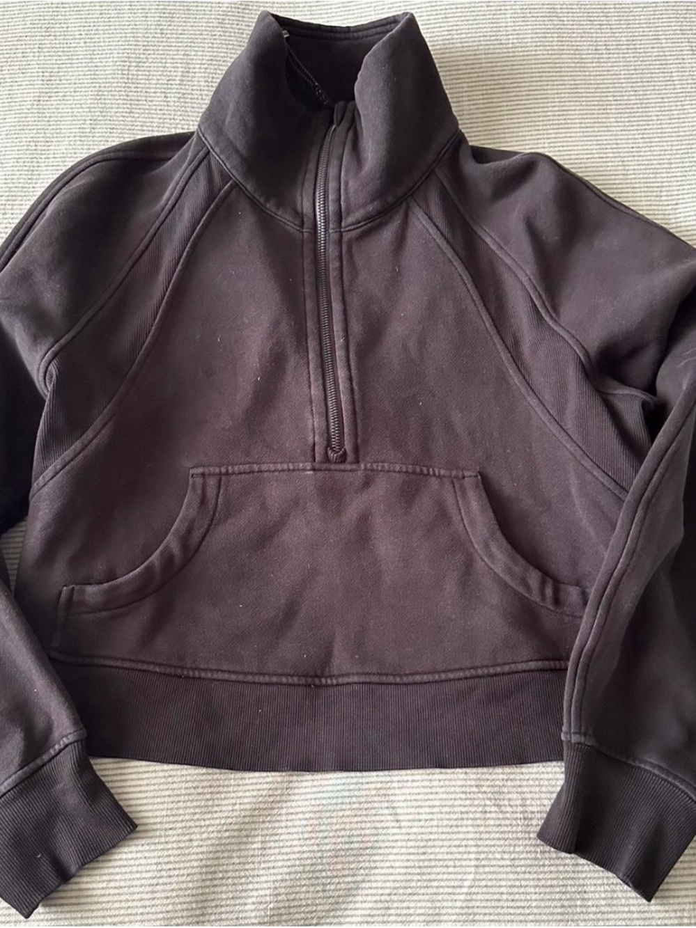 Lulu lemon Quarter-Zip Pullover Sweatshirt in black